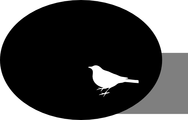 600x384 White Bird On Black Background Clip Art