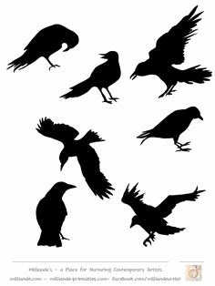 Crow Silhouette Pattern at GetDrawings | Free download