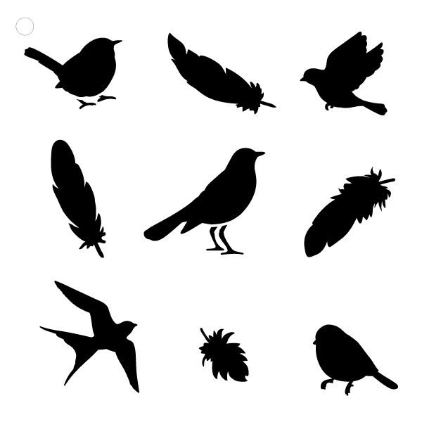 600x600 Birds Of A Feather 12 X 12 Pattern Stencil By Studior12