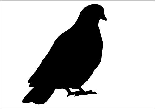 501x352 Beautiful Dove Silhouette Vector For Download Silhouette Graphics