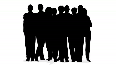 480x268 Crowd Of People, Heads ~ Hi Res Video