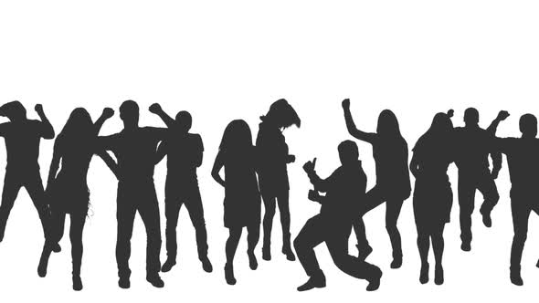 590x332 Dancing Crowd In Silhouettes By Mgpremier Videohive