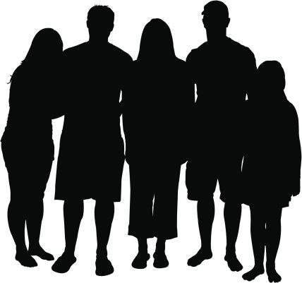 428x401 Vectores Libres De Derechos Young Adults Z Silhouettes