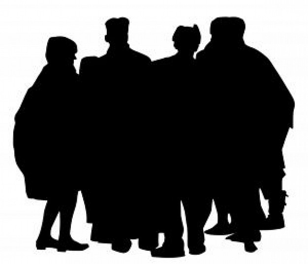 626x536 Crowd Silhouette Photo Free Download