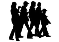 191x135 Crowd Of People In Team Icon Silhouettes Premium Clipart