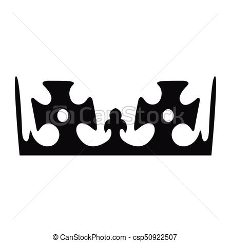 450x470 Isolated Crown Silhouette. Isolated Silhouette Of A Crown