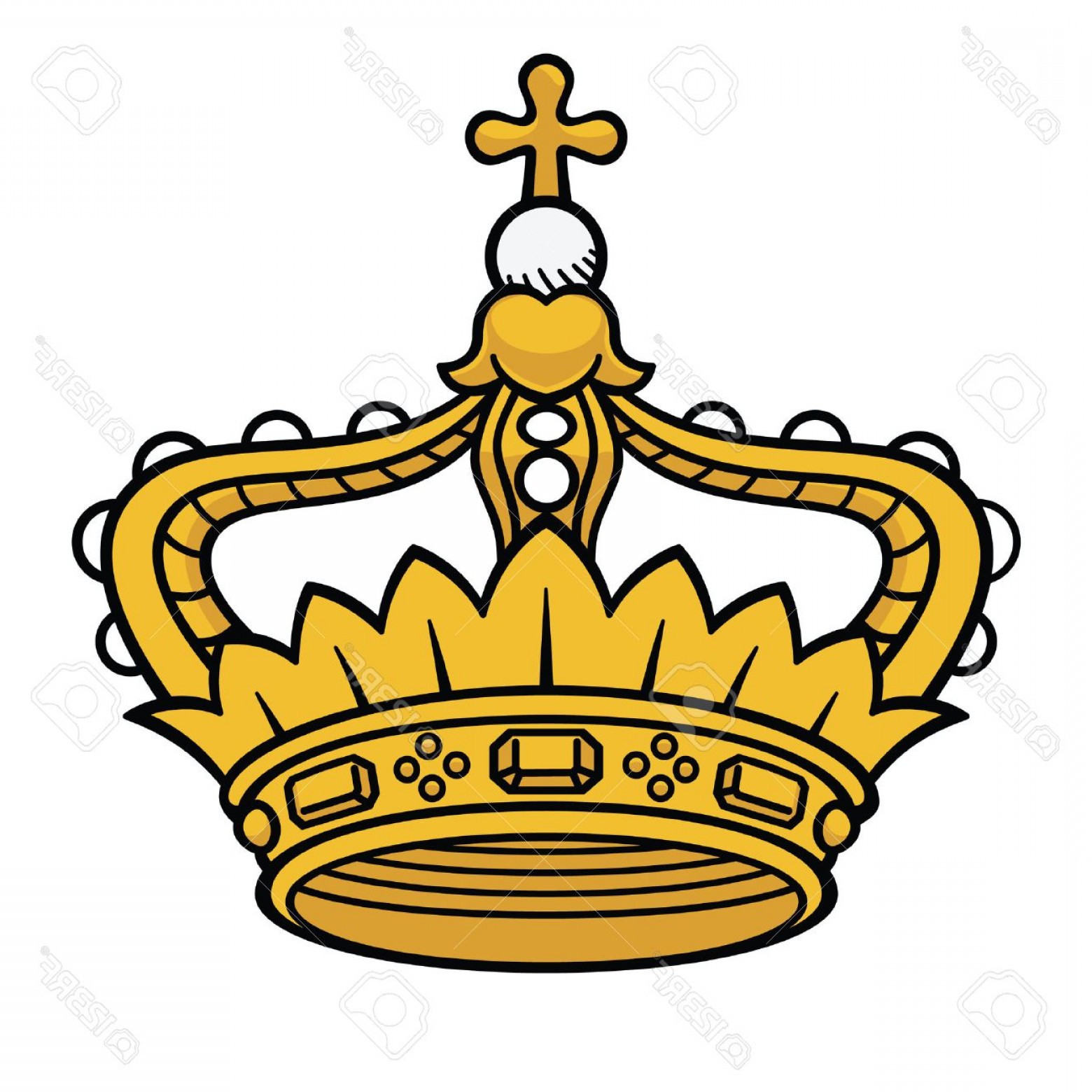 1560x1560 Photostock Vector Golden Queen Crown Vector Isolated Medieval