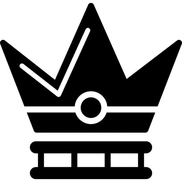 626x626 Royal Crown Silhouette With White Detailings Icons Free Download