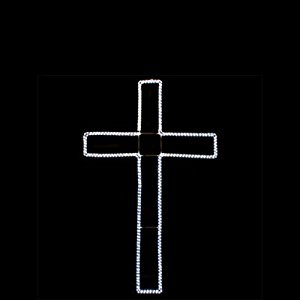 300x300 2' Cool White Led Cross Lighted Motif Rope Light Holiday