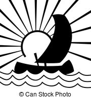 180x195 Cruise Ship And The Waves, Silhouette Vector