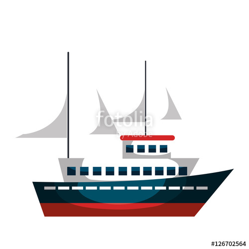 500x500 Cruise Ship Silhouette Isolated Icon Vector Illustration Design