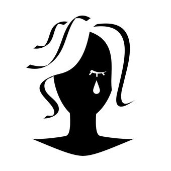 340x340 Free Silhouette Vector 1 Person, Face, Tears