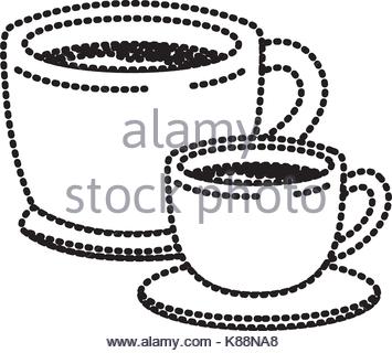 355x320 Silhouette Big Mug With Handle Vector Illustration Stock Vector