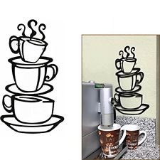225x225 Coffee House Cafe Cup Java Silhouette Metal Wall Art