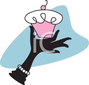 300x286 Free Clipart Image Silhouette Of A Woman's Hand Holding Up A Pink