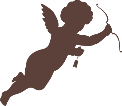 400x347 Cupid Silhouette Clip Art