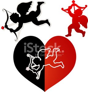 288x300 Cupid Silhouette Stock Vectors