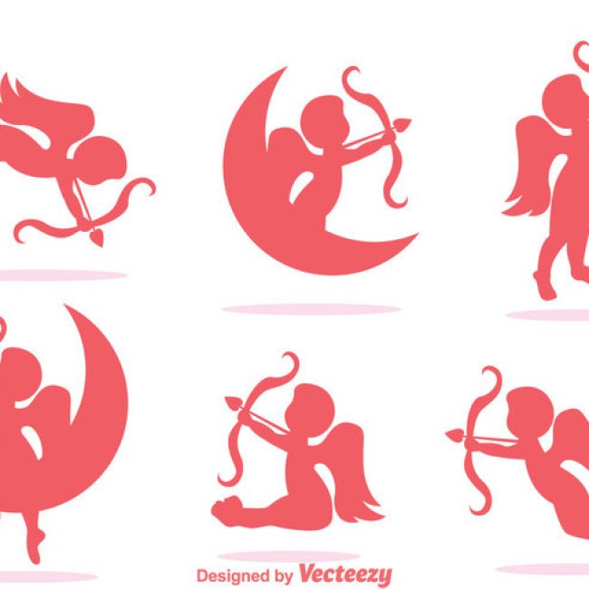 650x650 Free Vector Cupid Silhouette