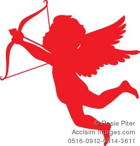 287x300 Illustration Of A Silhouette Of Cupid