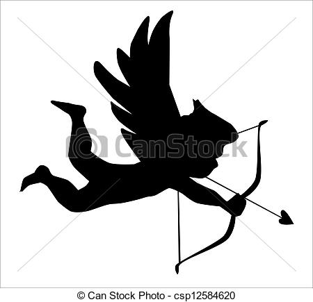 Cupid Silhouette Vector