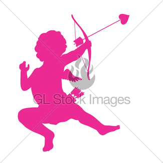 325x325 Cupid Silhouette Gl Stock Images
