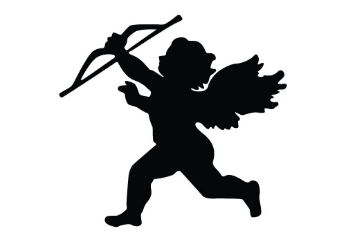 500x350 Valentine's Day Silhouette Vector Silhouette Clip Art