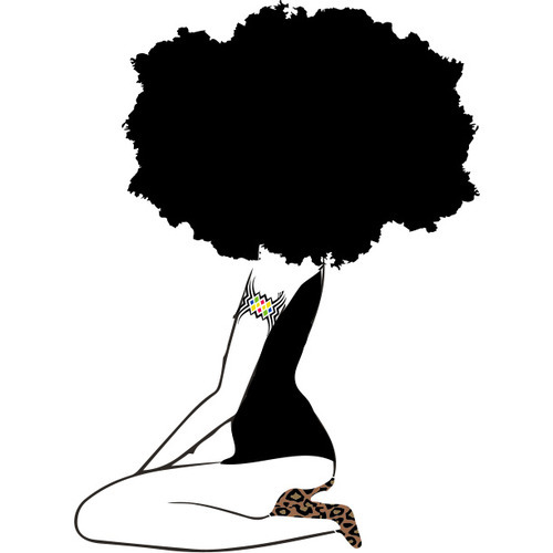 500x500 List Of Synonyms And Antonyms Of The Word Natural Hair Silhouette
