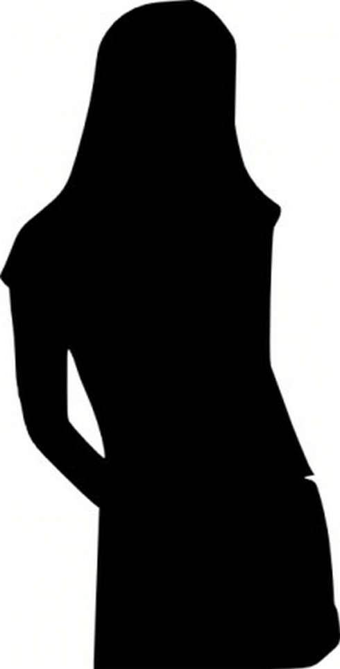 490x964 Curvy Girls Silhouette Clipart