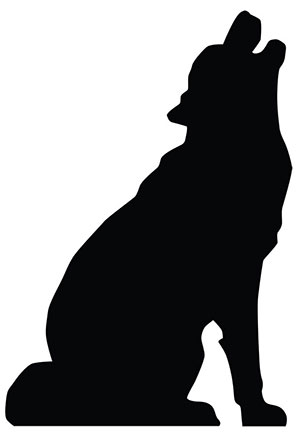 300x432 Howling Wolf Silhouette