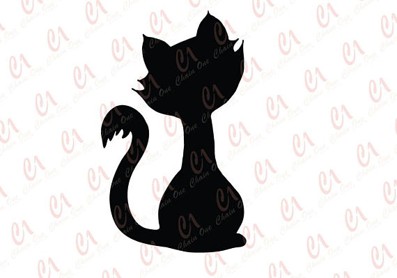 570x399 Cat Silhouette Cut File For Die Cut Machines Cricut Silhouette