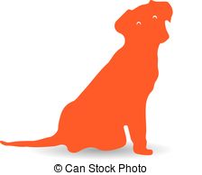 224x194 Cute Dog Silhouette White. Cute Cartoon Dog Silhouette
