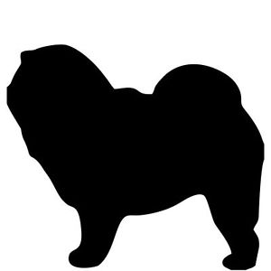 300x300 New Cute Black Chow Chow Dog Breed Silhouette Car Decal Van Decals