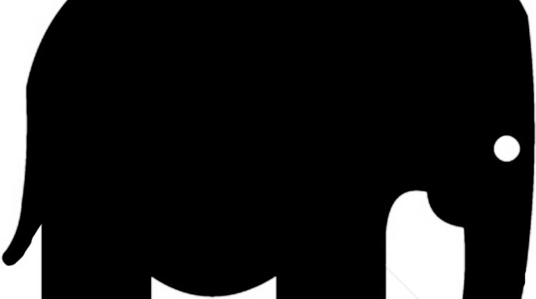 Cute Elephant Silhouette