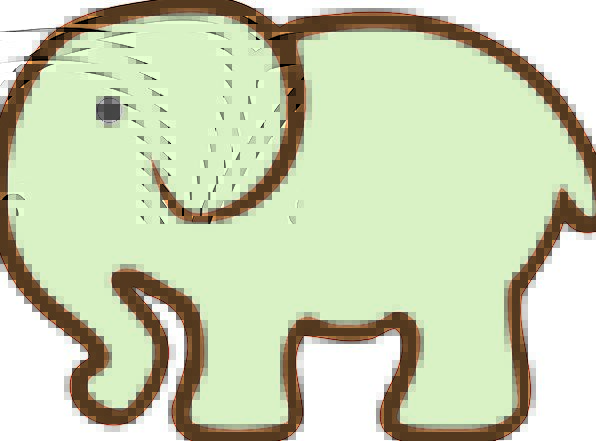 596x441 Elephant, Monster, Outline, Mint, Perfect, Silhouette, Cute