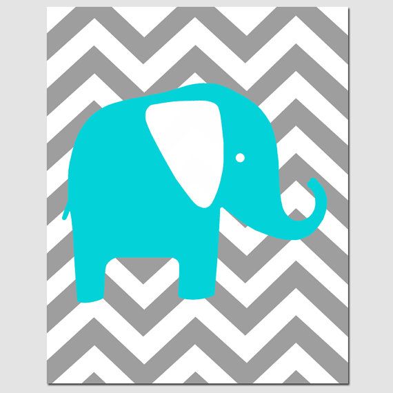 570x570 Sale Modern 8x10 Chevron Elephant Silhouette By Tessylaprints
