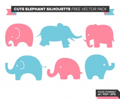 242x200 Cartoon Elephant Silhouette Free Vector Graphic Art Free Download