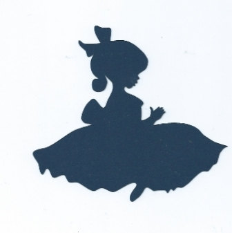 336x337 Little Girl In Dress Silhouette