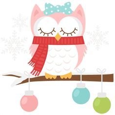 236x236 Santa Owl Scrapbook Clip Art Christmas Cut Outs For Cricut Cute