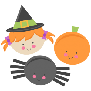 300x300 Cute Halloween Monsters Witch Pumpkin Spider Svg Scrapbook Cut