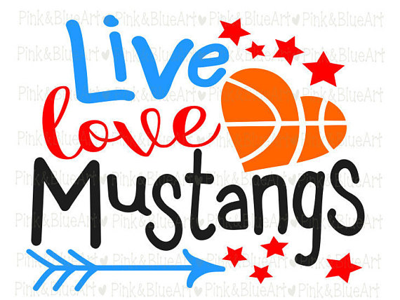 570x428 Baketball Mustangs Svg Clipart Cut Files Silhouette Cameo Svg