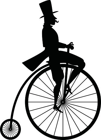 353x489 Penny Farthing Silhouette Premium Clipart