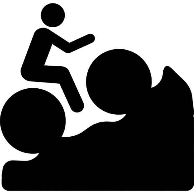 626x626 Mountain Cycling Cyclist Silhouette Icons Free Download