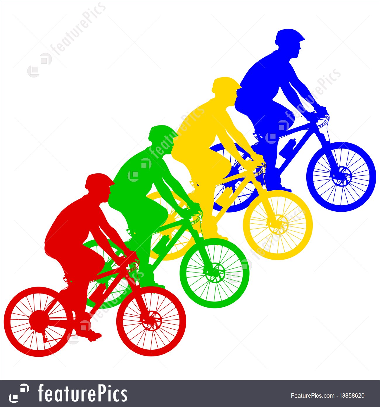 1300x1392 Silhouette Of A Cyclist Male Vector