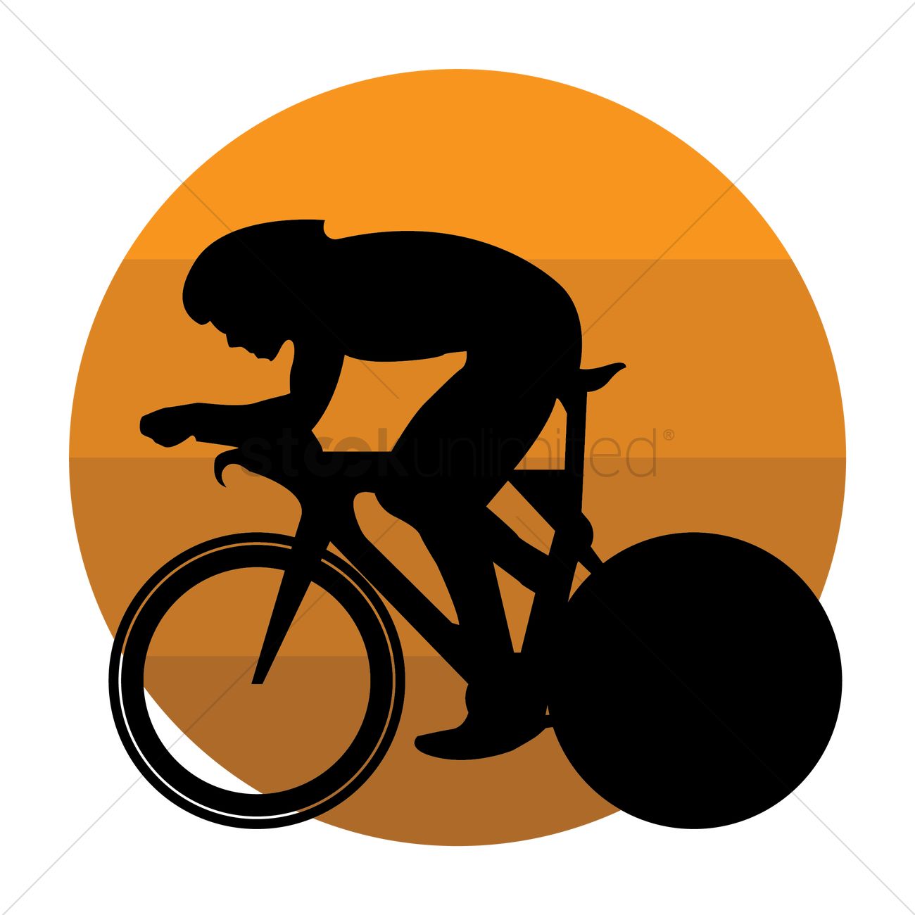 1300x1300 Silhouette Of A Cyclist Vector Image