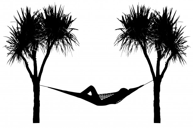 615x410 Palm Tree Hammock Clipart