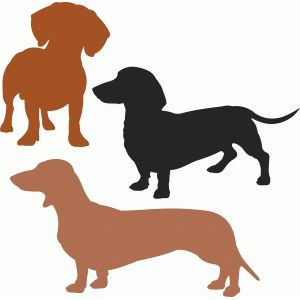 300x300 Dachshund Dog Set Dachshund Dog, Silhouette Design And Dachshunds
