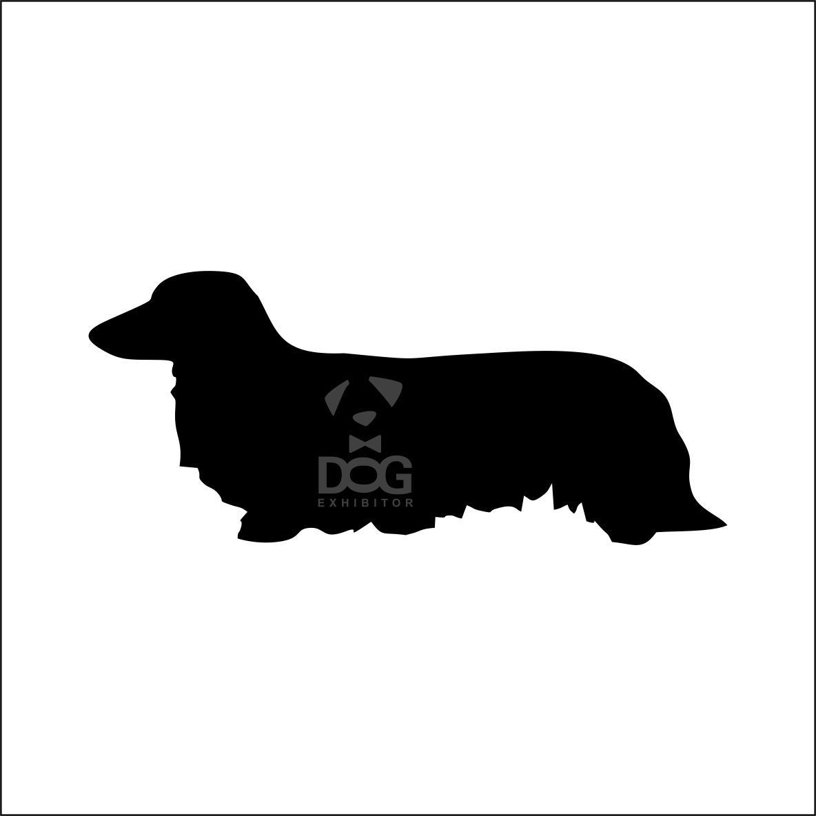1184x1184 Long Haired Dachshund Silhouette Stickers