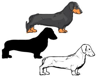 340x270 Dachshund Silhouette Etsy