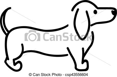 450x296 Dachshund Handdrawn Vector Clipart