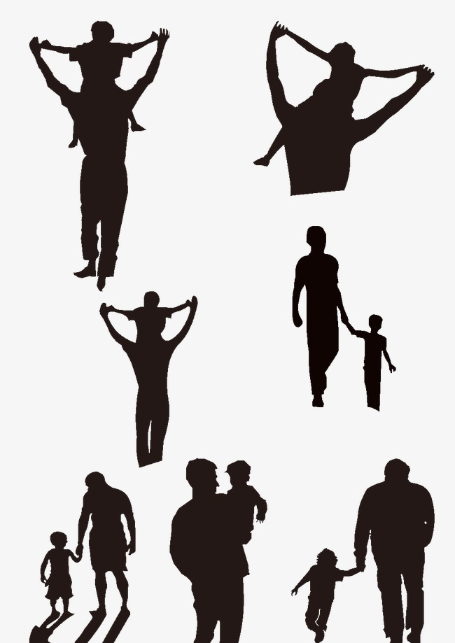 Dad And Son Silhouette at GetDrawings | Free download
